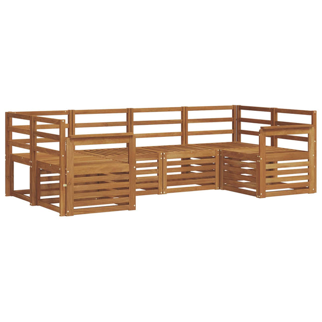 Sektionalsofa sæt 6 pcs Naturfarvet