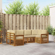 Sektionalsofa sæt med pude 6 pcs Naturfarvet