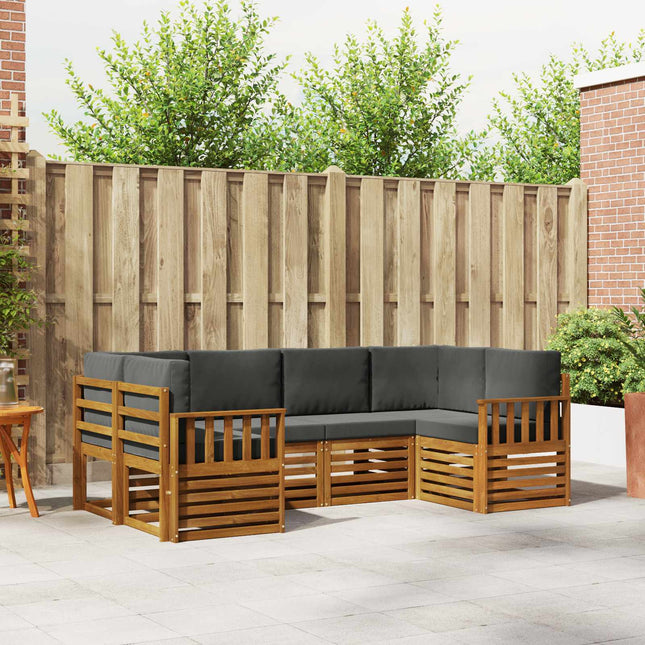 Sektionalsofa sæt med pude 6 pcs Naturlig og Antracit