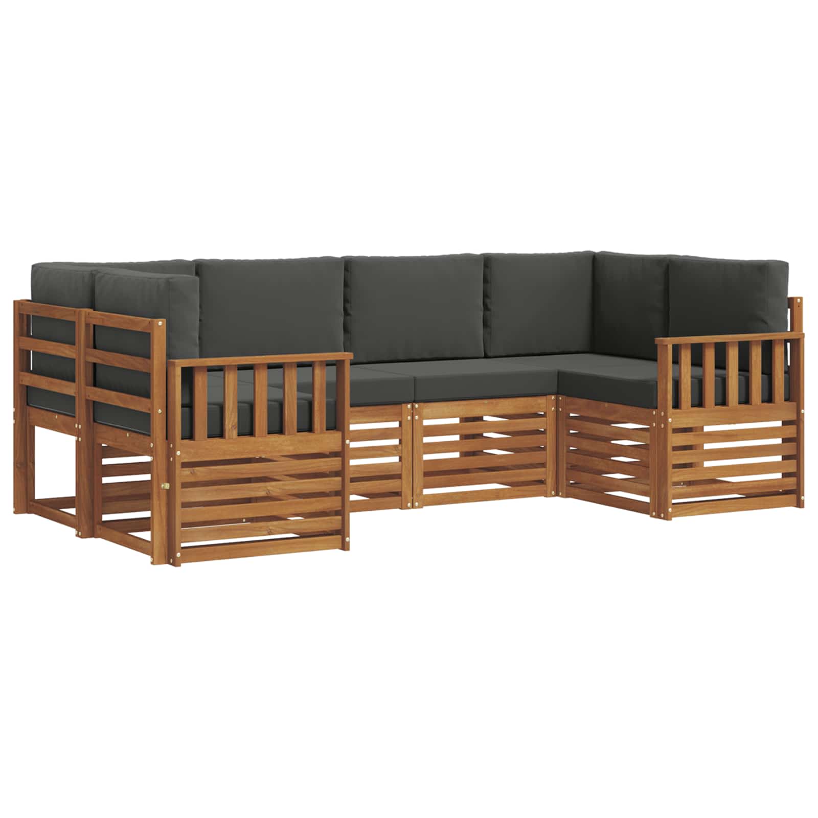 Sektionalsofa sæt med pude 6 pcs Naturlig og Antracit