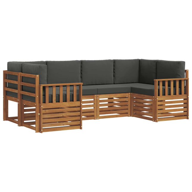 Sektionalsofa sæt med pude 6 pcs Naturlig og Antracit