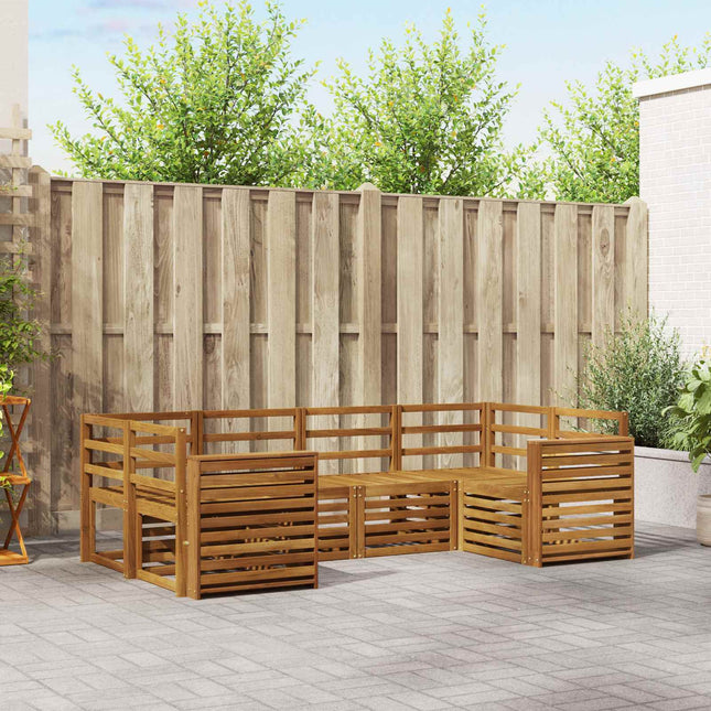 Sektionalsofa sæt 6 pcs Naturfarvet