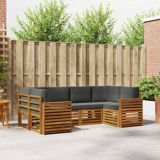 Sektionalsofa sæt med pude 6 pcs Naturlig og Antracit