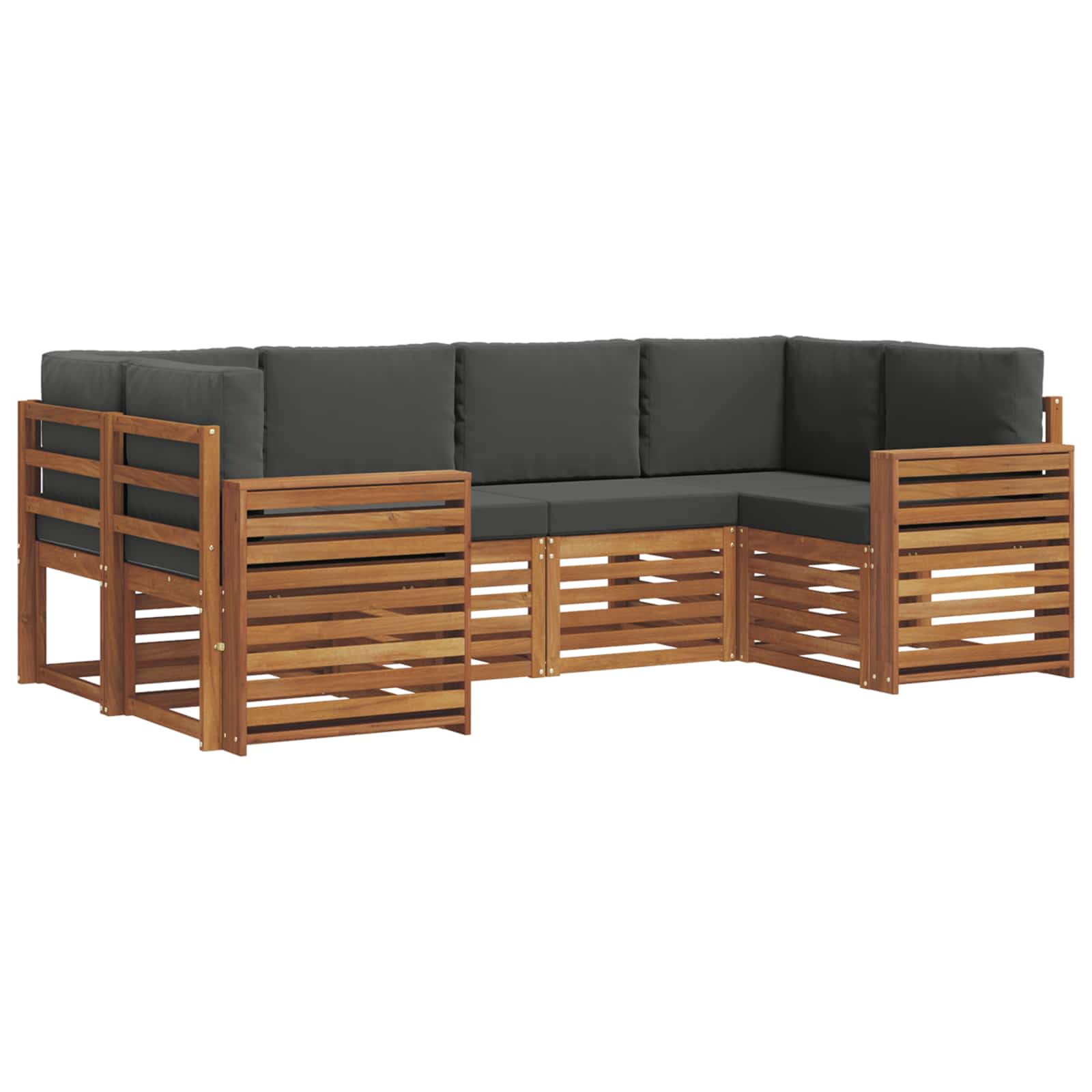 Sektionalsofa sæt med pude 6 pcs Naturlig og Antracit