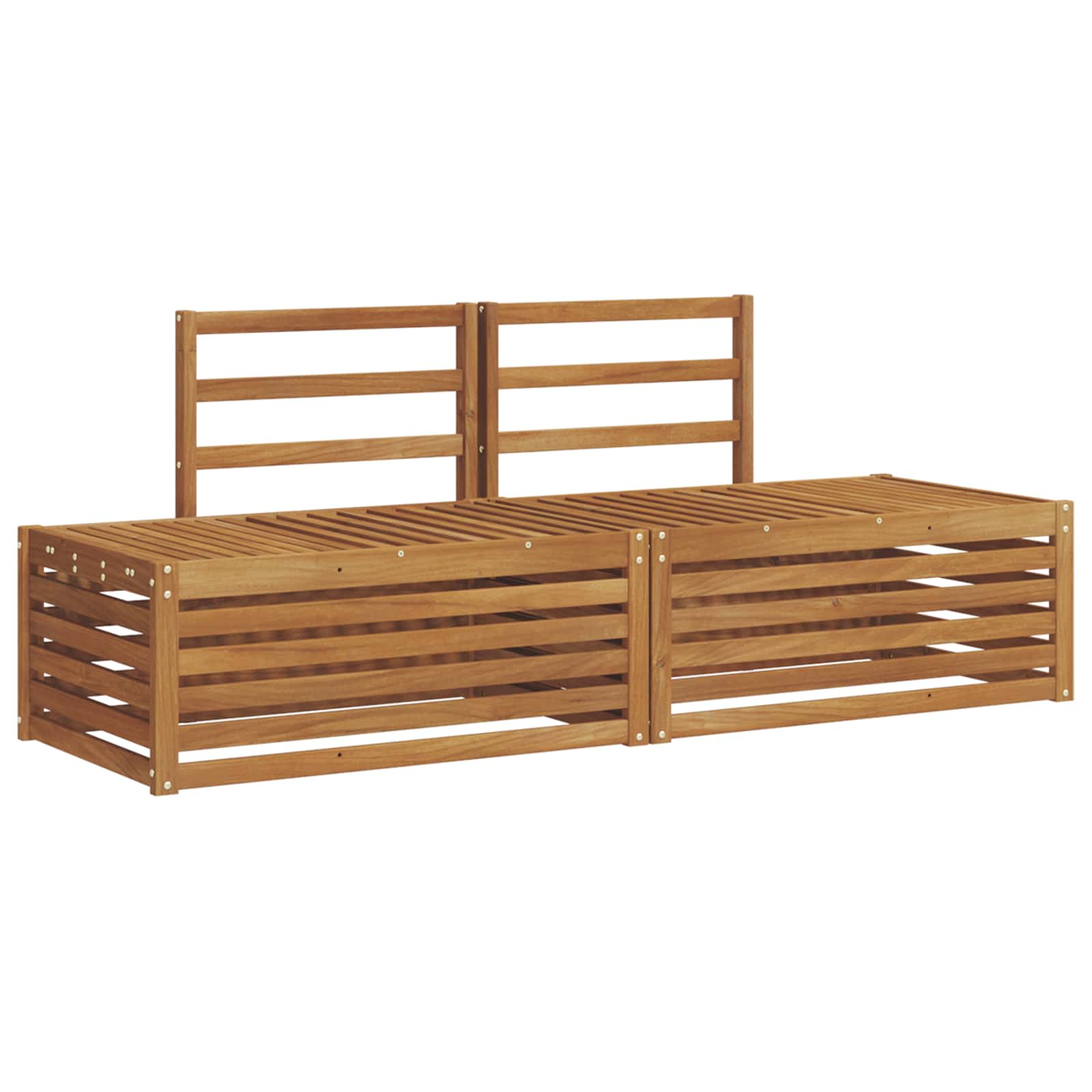 Udendørs sofagruppe 2 Stk Naturfarvet 182,5 x 63 x 73 cm