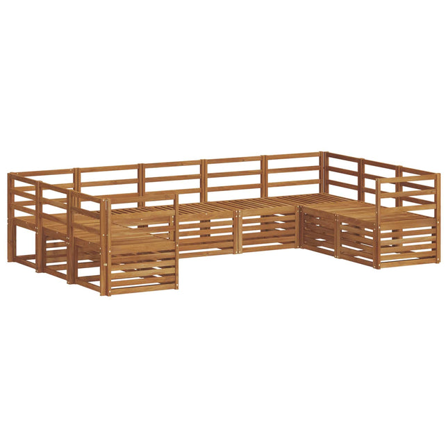 Sektionalsofa sæt 9 pcs Naturfarvet