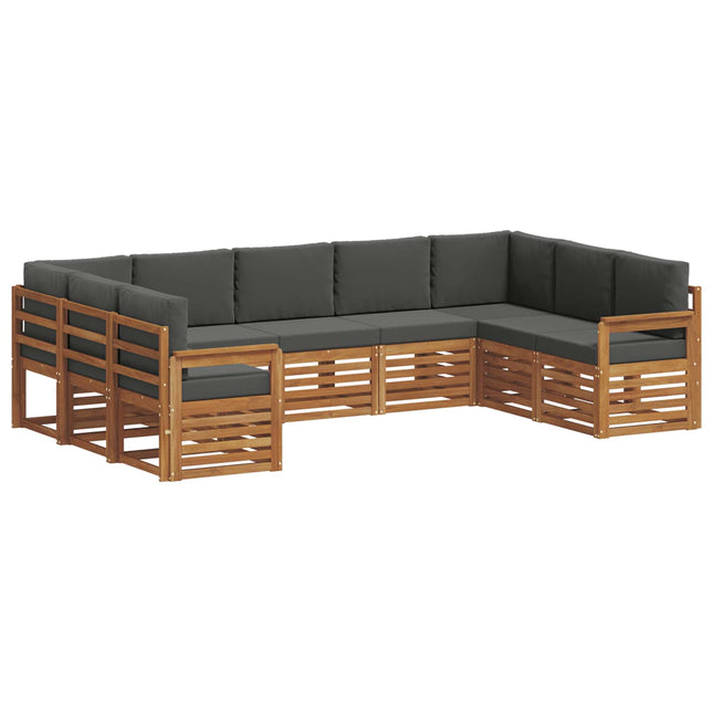 Sektionalsofa sæt med pude 9 pcs Naturlig og Antracit