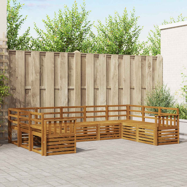Sektionalsofa sæt 9 pcs Naturfarvet