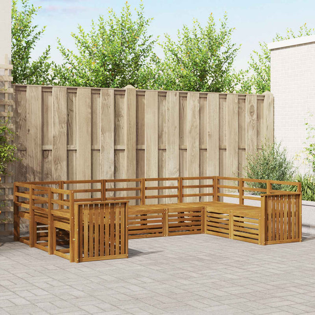 Sektionalsofa sæt 9 pcs Naturfarvet
