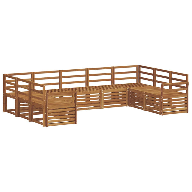 Sektionalsofa sæt 9 pcs Naturfarvet