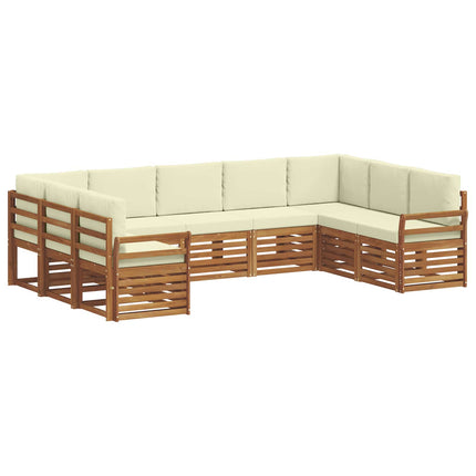Sektionalsofa sæt med pude 9 pcs Naturlig og Fløde