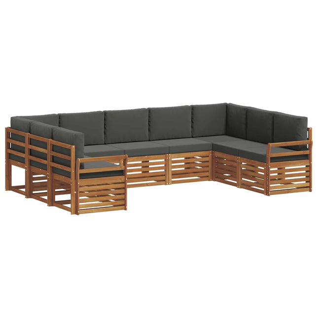 Sektionalsofa sæt med pude 9 pcs Naturlig og Antracit