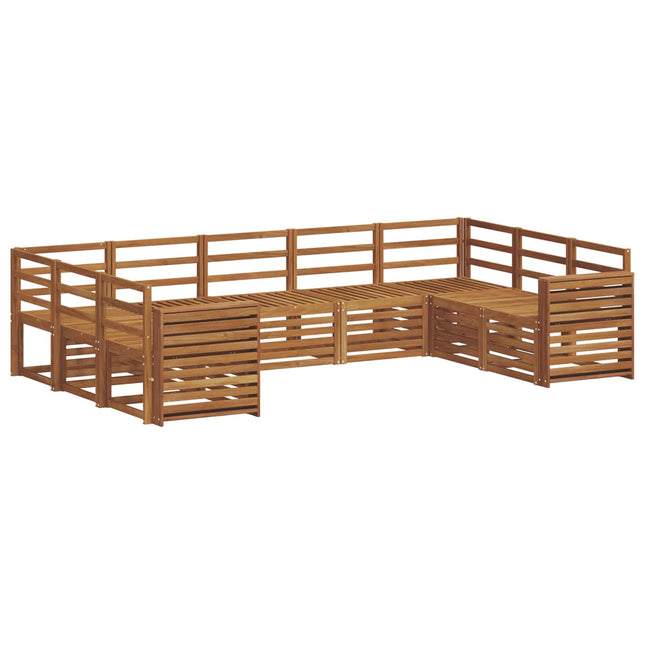 Sektionalsofa sæt 9 pcs Naturfarvet