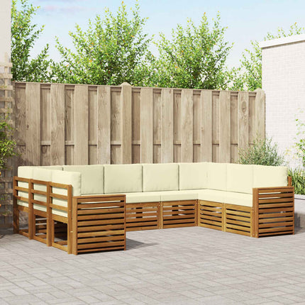 Sektionalsofa sæt med pude 9 pcs Naturlig og Fløde