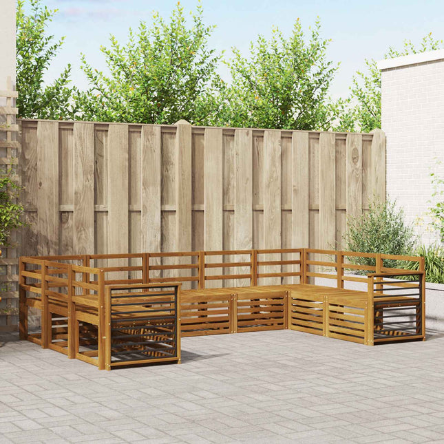 Sektionalsofa sæt 9 pcs Naturfarvet
