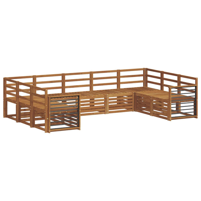 Sektionalsofa sæt 9 pcs Naturfarvet
