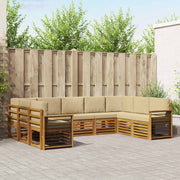 Sektionalsofa sæt med pude 9 pcs Naturlig og Beige