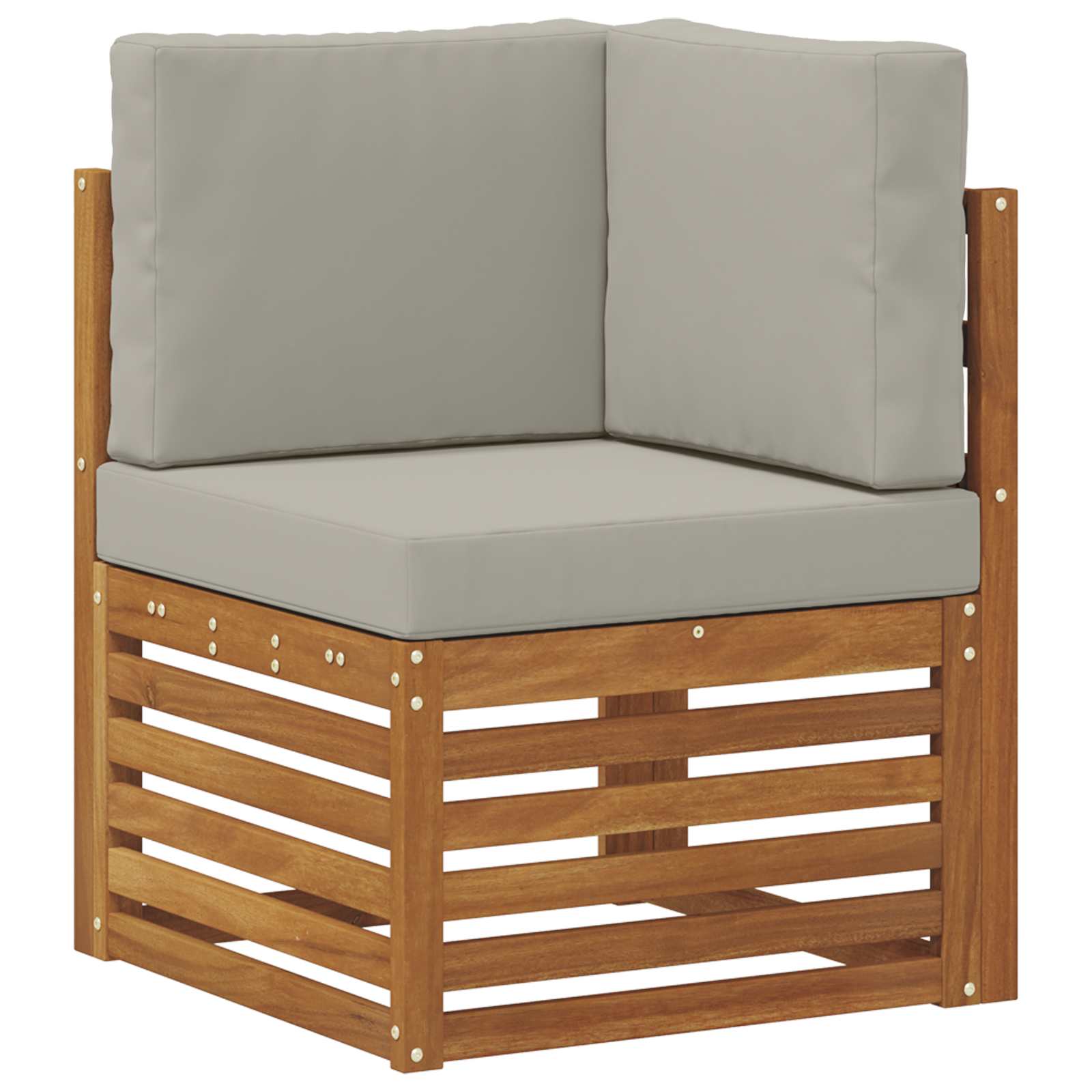 Sektionalsofa sæt med pude 9 pcs Naturlig og Lys Grå