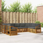 Sektionalsofa sæt med pude 9 pcs Naturlig og Antracit