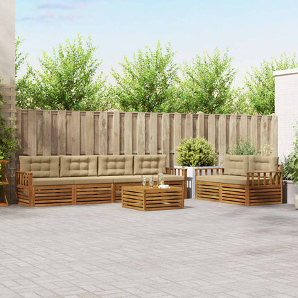 Udendørs sofagruppe 7 stk. Naturlig og Beige