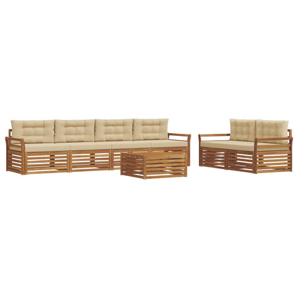 Udendørs sofagruppe 7 stk. Naturlig og Beige