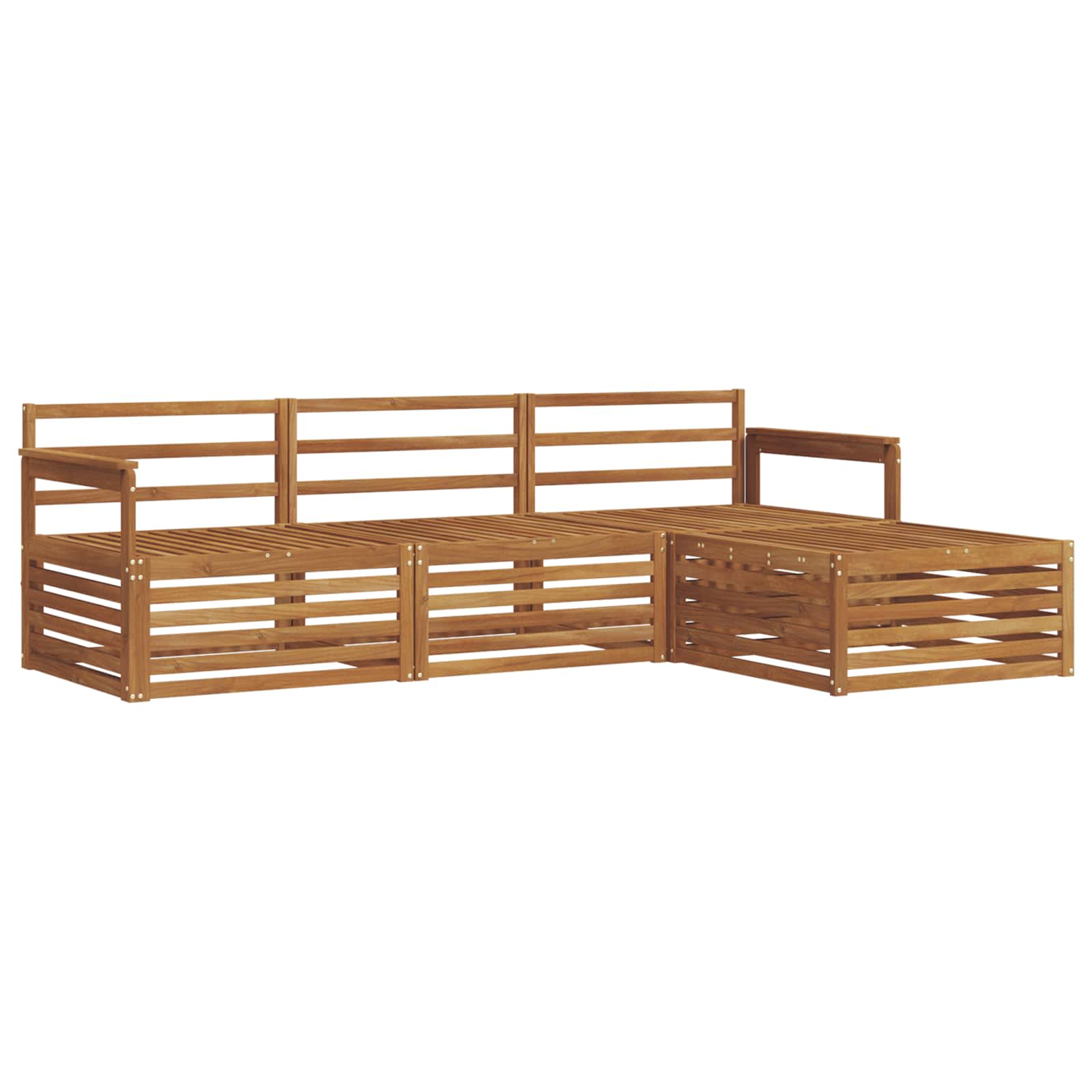 Udendørs sofagruppe Naturfarvet 249,5 x 162,5 x 73 cm