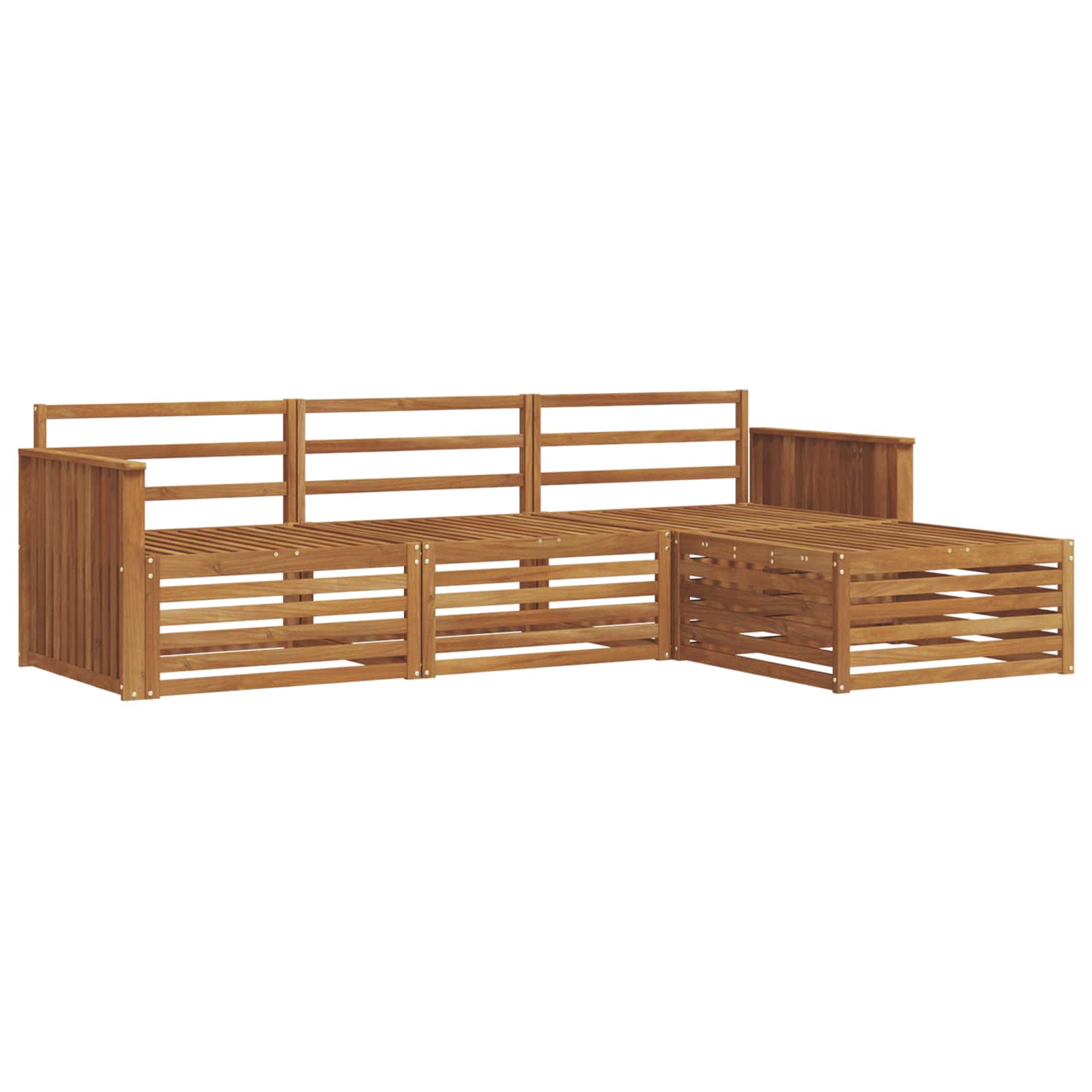 Udendørs sofagruppe Naturfarvet 249,5 x 162,5 x 73 cm