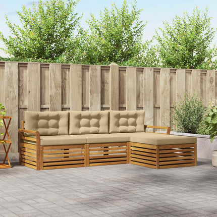 Udendørs sofagruppe Naturlig og Beige 254 x 162,5 x 73 cm