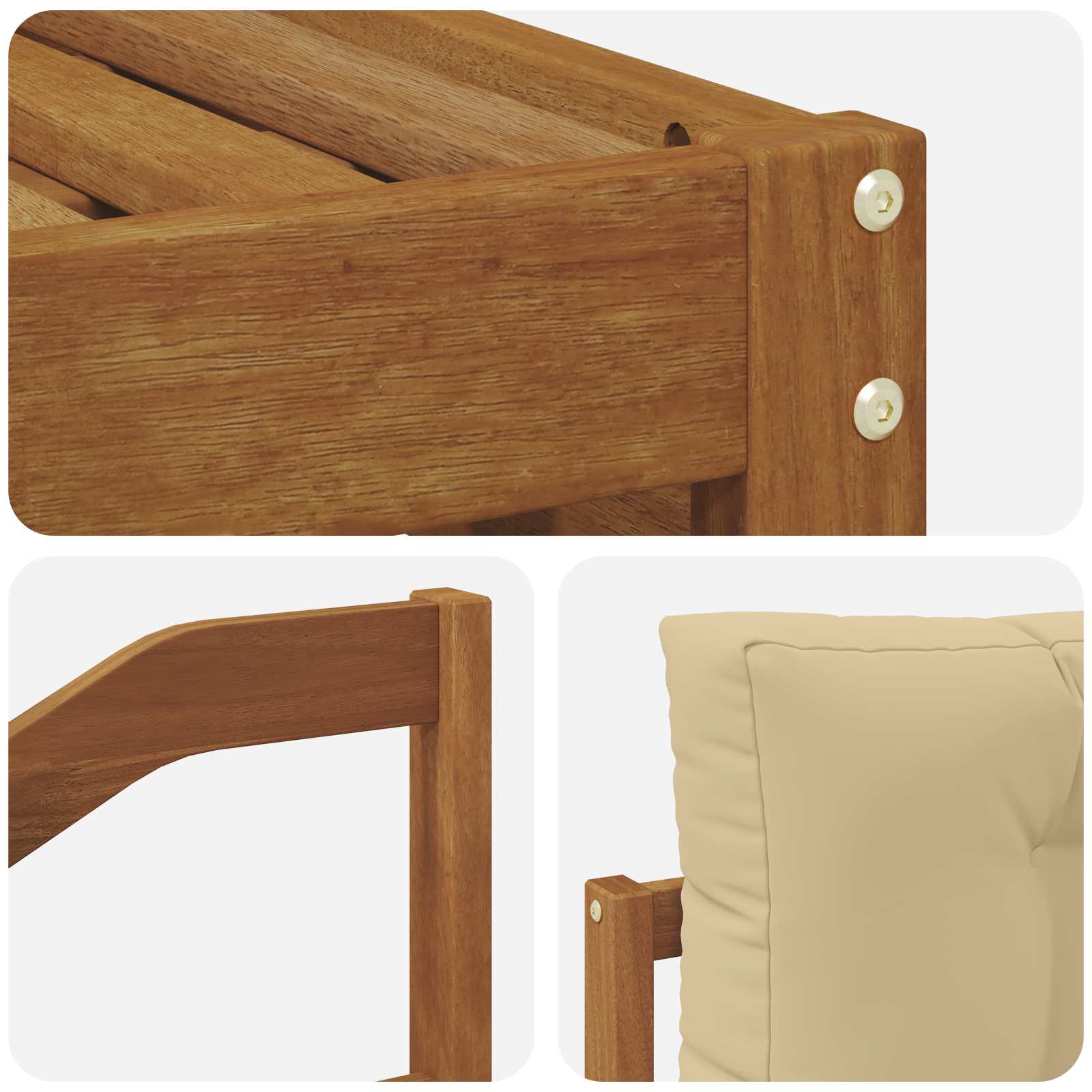 Udendørs sofagruppe Naturlig og Beige 245,5 x 162,5 x 73 cm
