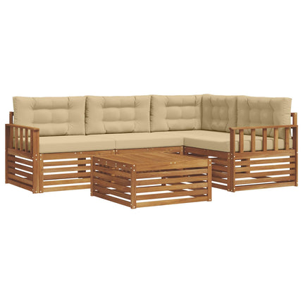 Udendørs sofagruppe 5 stk. Naturlig og Beige