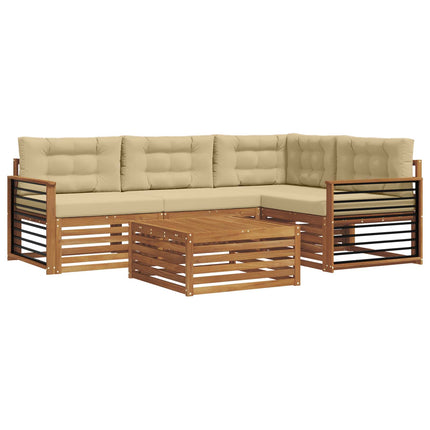 Udendørs sofagruppe 5 stk. Naturlig og Beige