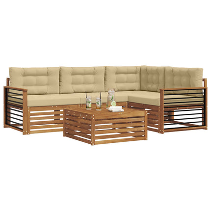 Udendørs sofagruppe 5 stk. Naturlig og Beige
