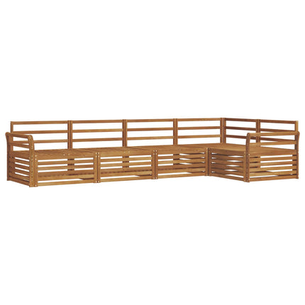 Udendørs sofagruppe 5 pcs Naturfarvet
