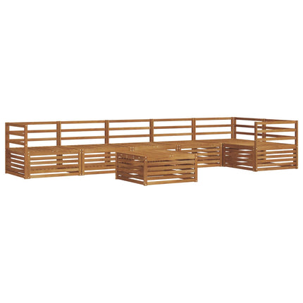Udendørs sofagruppe 7 pcs Naturfarvet