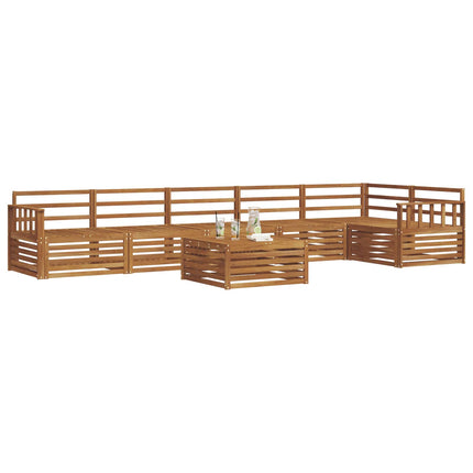 Udendørs sofagruppe 7 pcs Naturfarvet