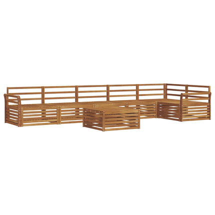 Udendørs sofagruppe 7 pcs Naturfarvet