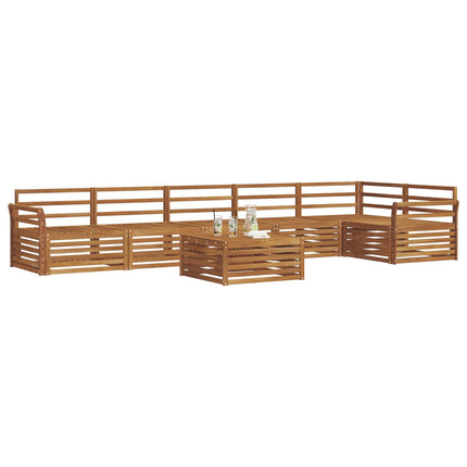 Udendørs sofagruppe 7 pcs Naturfarvet