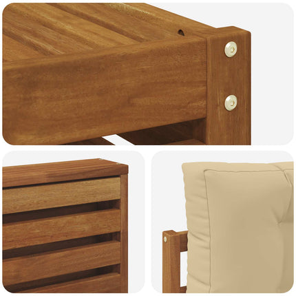 Udendørs sofagruppe 7 stk. Naturlig og Beige
