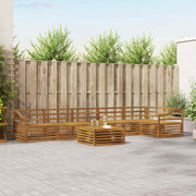 Udendørs sofagruppe 7 pcs Naturfarvet