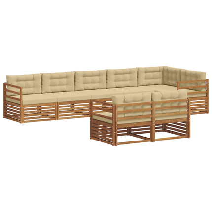 Udendørs sofagruppe 8 stk. Naturlig og Beige