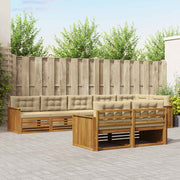 Udendørs sofagruppe med pude 8 pcs Naturlig og Beige