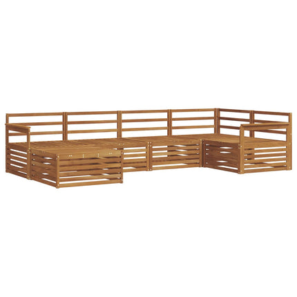 Udendørs sofagruppe 6 pcs Naturfarvet