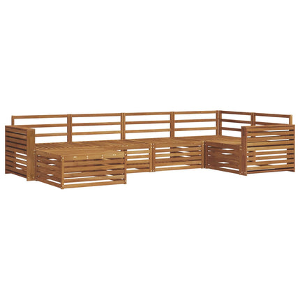 Udendørs sofagruppe 6 pcs Naturfarvet