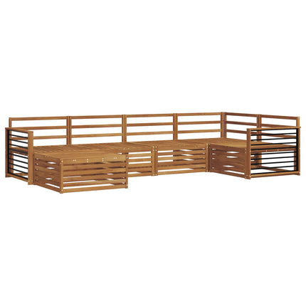 Udendørs sofagruppe 6 pcs Naturfarvet