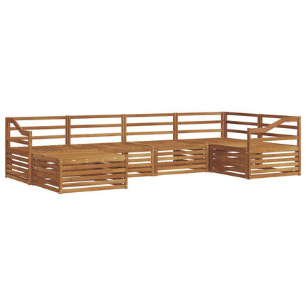 Udendørs sofagruppe 6 pcs Naturfarvet