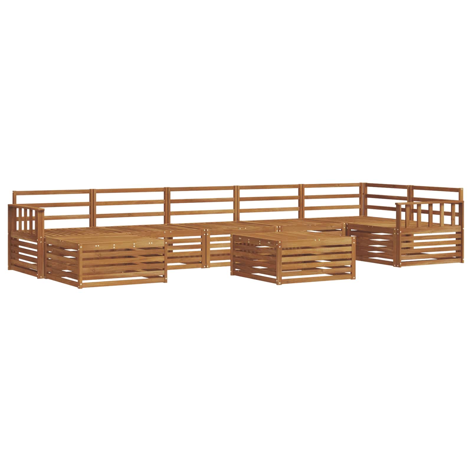 Udendørs sofagruppe 8 pcs Naturfarvet