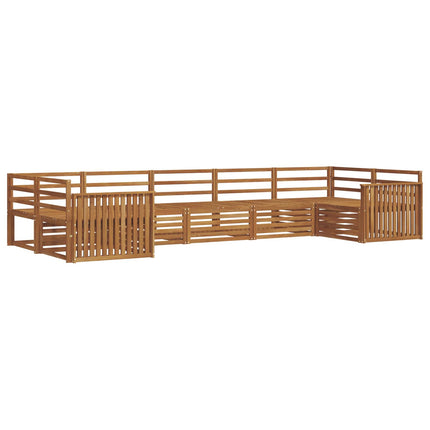 Udendørs sofagruppe 7 pcs Naturfarvet