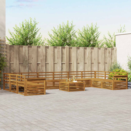 Sofasæt 11 pcs Naturfarvet Massivt Akacietræ