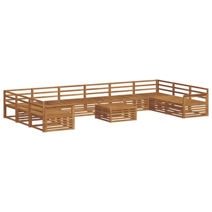 Sofasæt 11 pcs Naturfarvet Massivt Akacietræ