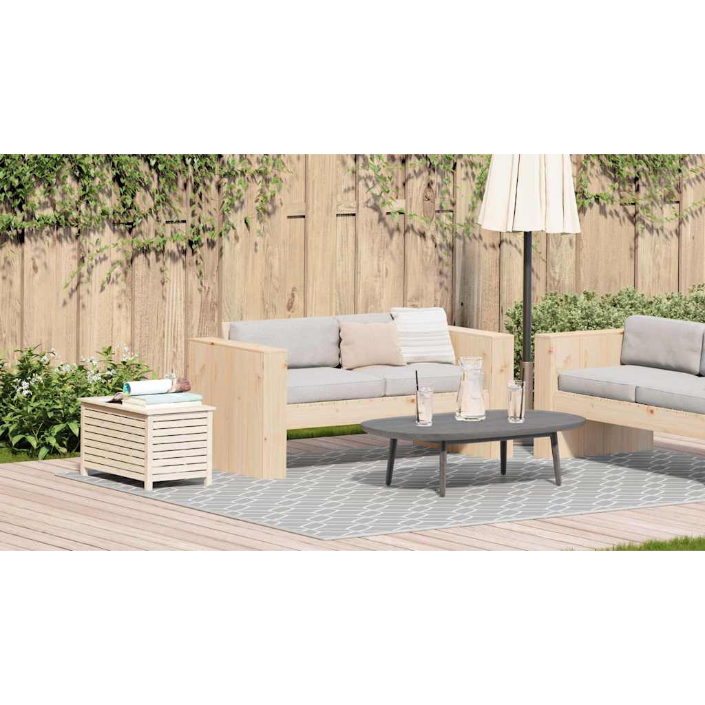 Havemøbelsofa Naturfarvet 134 x 60 x 62 cm Massiv fyrretræ